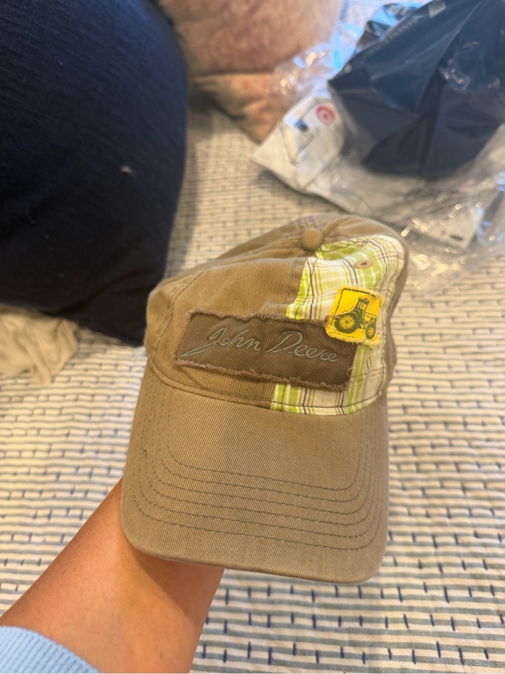 John Deere Brown Tractor Cap